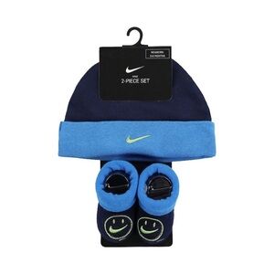 (NWT) NIKE Baby Boy Hat/Smiley Face Bootie Set